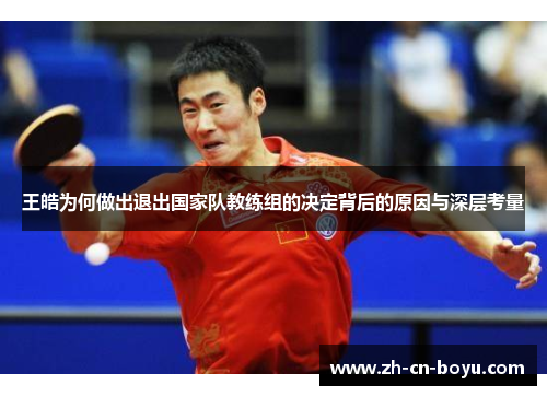 王皓为何做出退出国家队教练组的决定背后的原因与深层考量